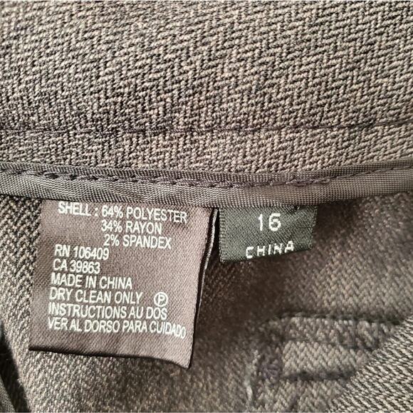 Tahari Women Suit Dress Pant Gray 16 Stretch Straight Leg Career Modern Neutral - Picture 8 of 15
